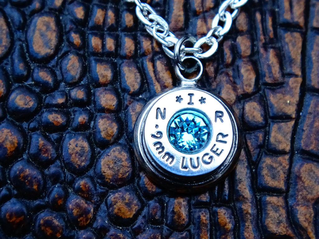 Bullet necklace aquamarine __etsy:2244701728