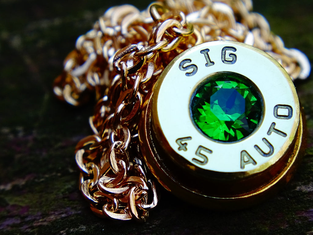 Bullet necklace 45 bright green