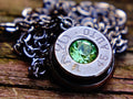 Bullet necklace gunmetal peridot __etsy:2258793458