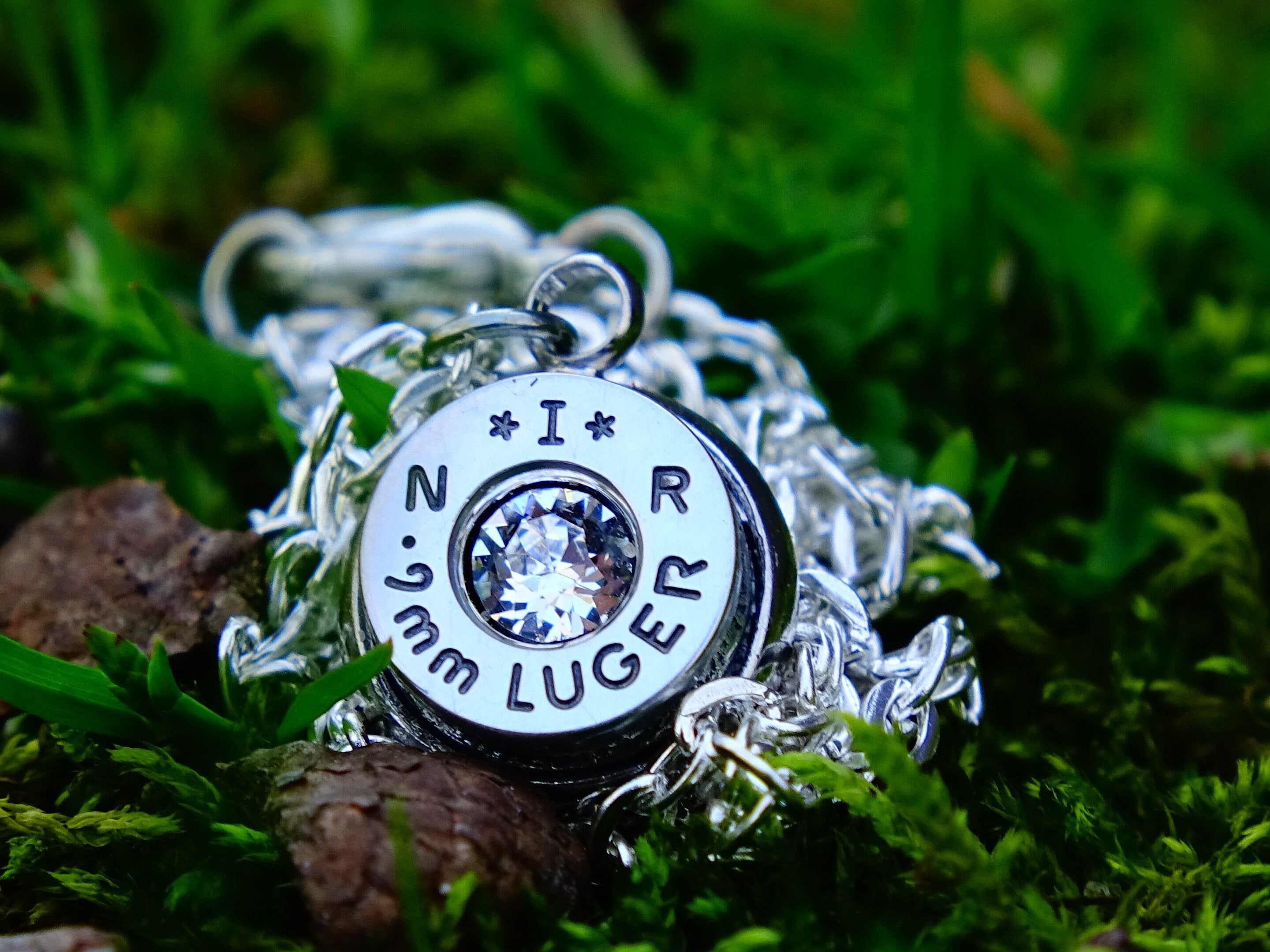 Bullet necklace 9mm clear __etsy:2342611473