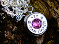 Bullet necklace pink toumaline __etsy:2245758234