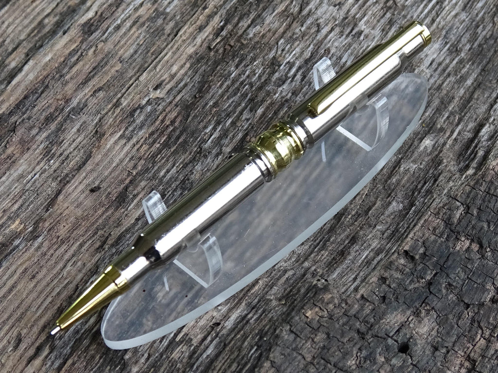 Bullet pen 308 Silver & brass