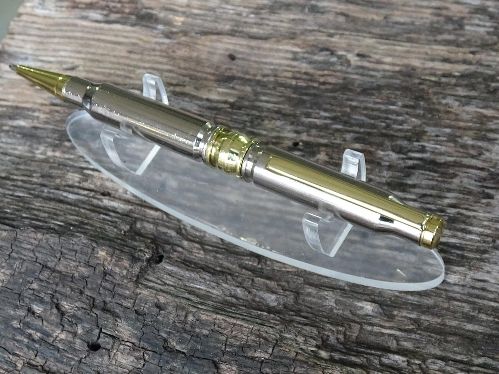 Bullet pen 308 Silver & brass