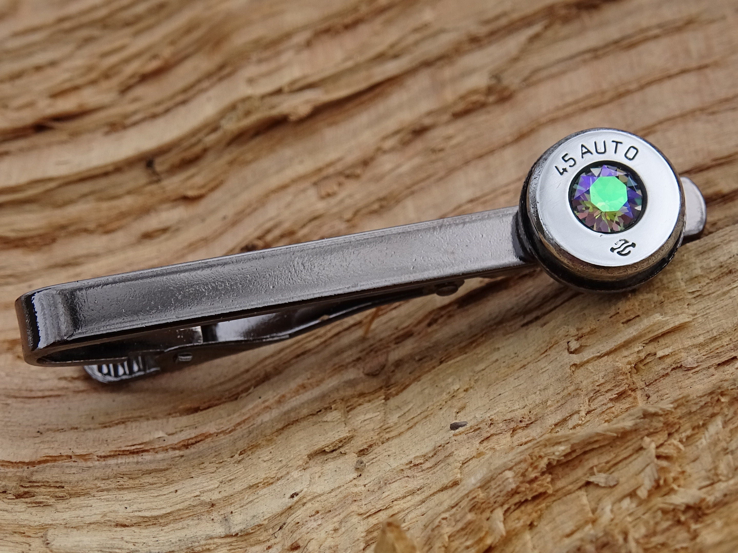 Bullet tie clip high polished alexandrite __etsy:2821330053
