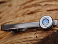 Bullet tie clip high polished blue opal __etsy:2821664147
