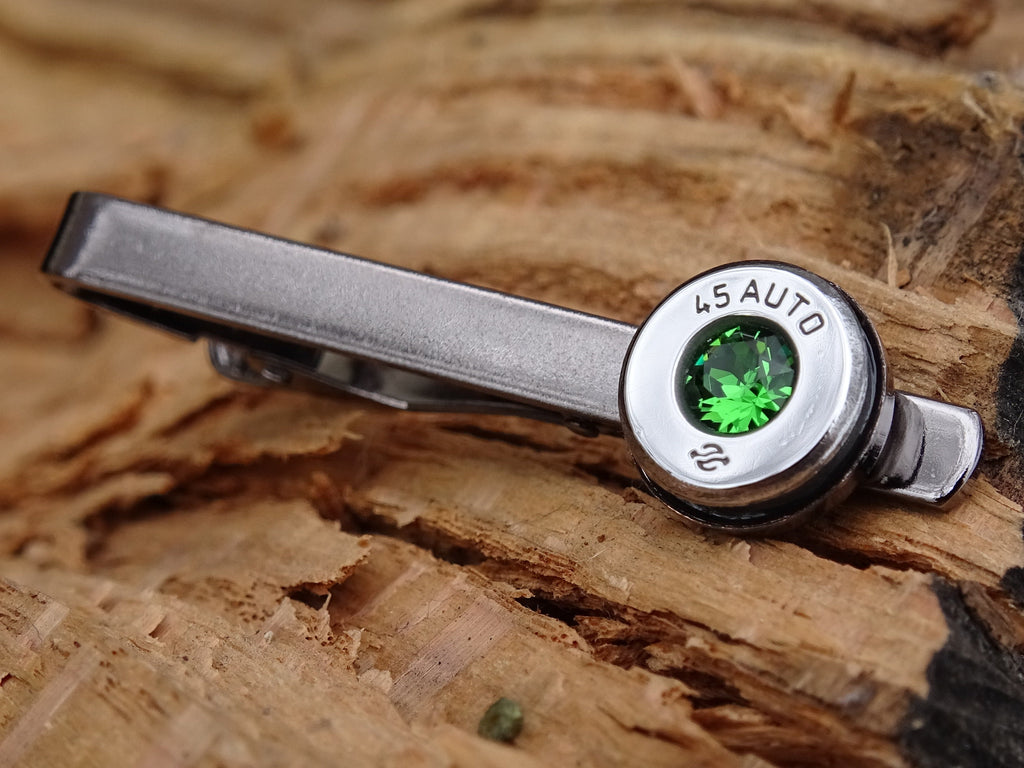 Bullet tie clip high polished green __etsy:2821714573