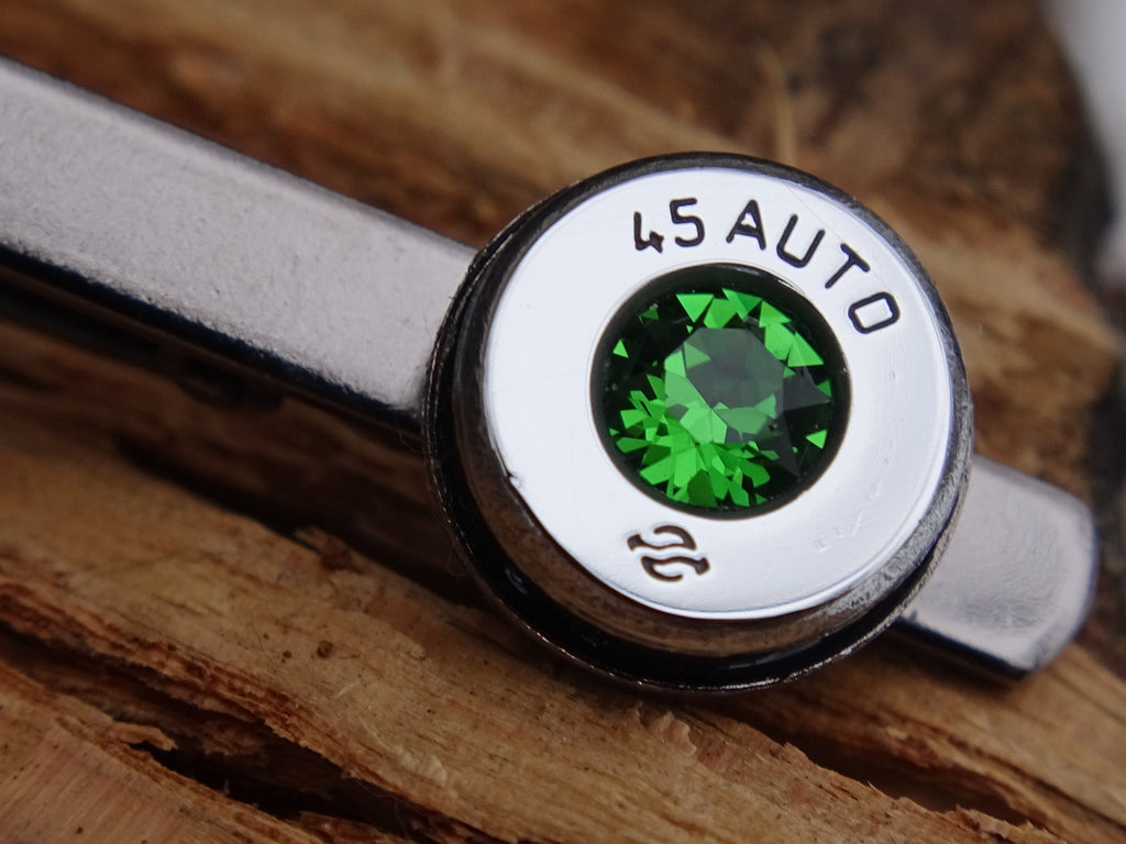 Bullet tie clip high polished green __etsy:2774032186