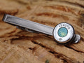 Bullet tie clip high polished green opal __etsy:2821674521
