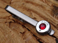 Bullet tie clip high polished siam red __etsy:2774273866