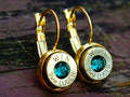 Dangle bullet earrings emerald __etsy:2254223100