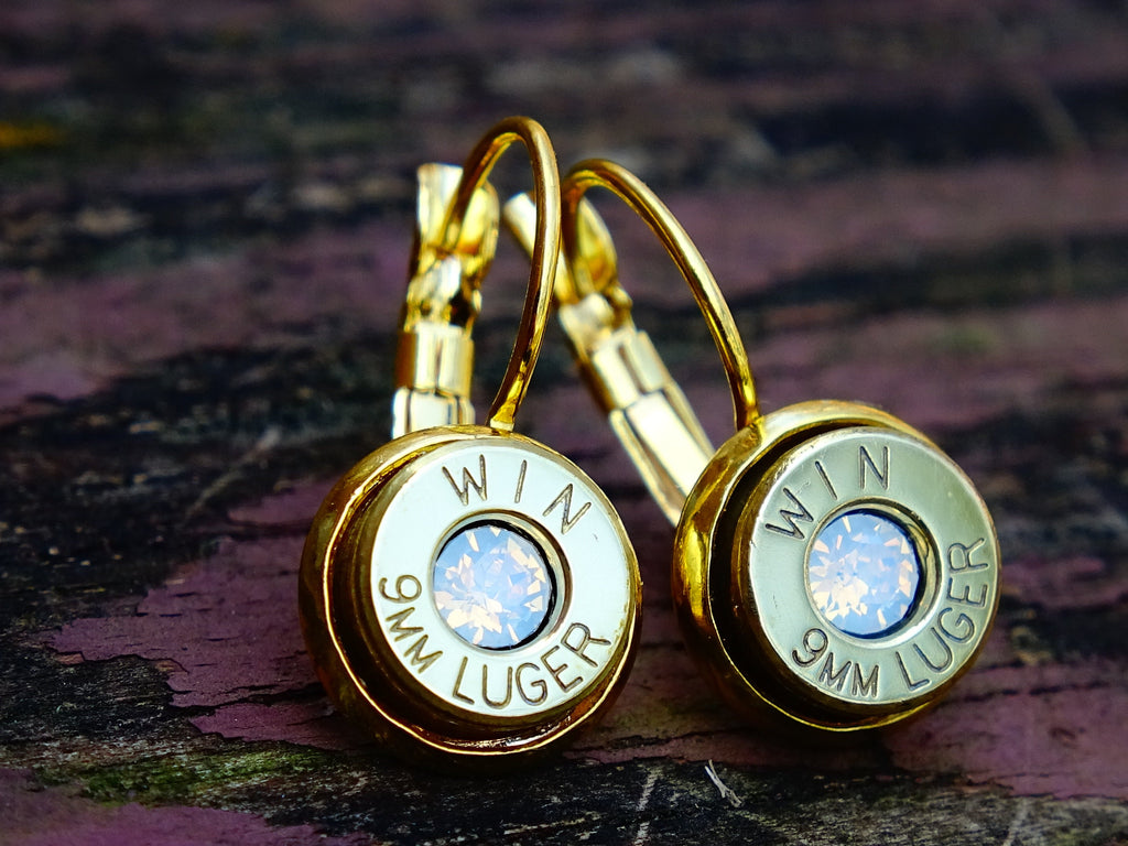 Dangle bullet earrings opal __etsy:2301821267