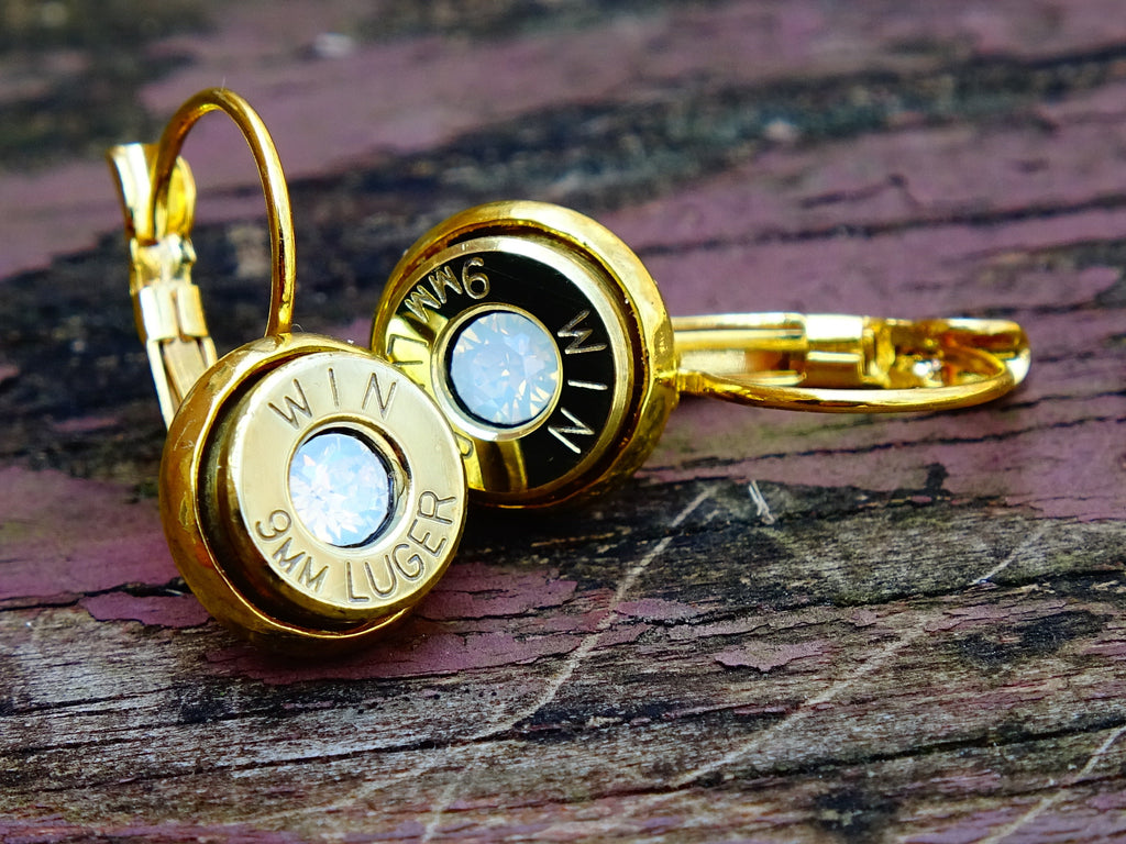 Dangle bullet earrings opal __etsy:2301821395