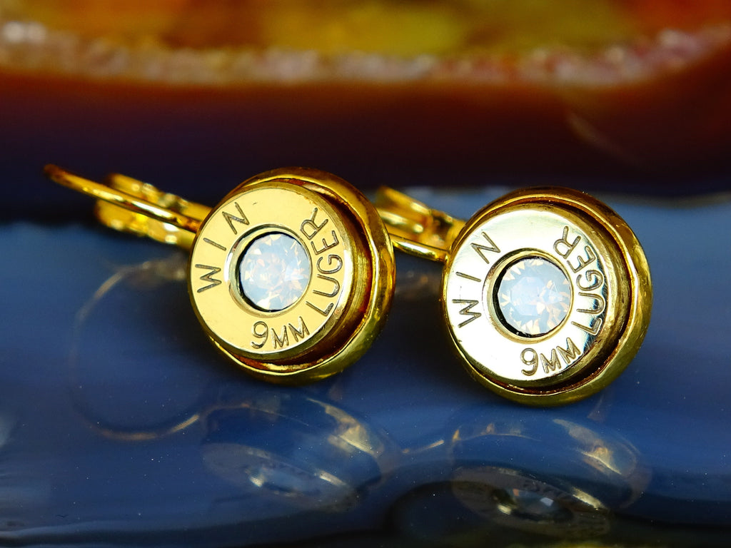 Dangle bullet earrings opal __etsy:2254220860