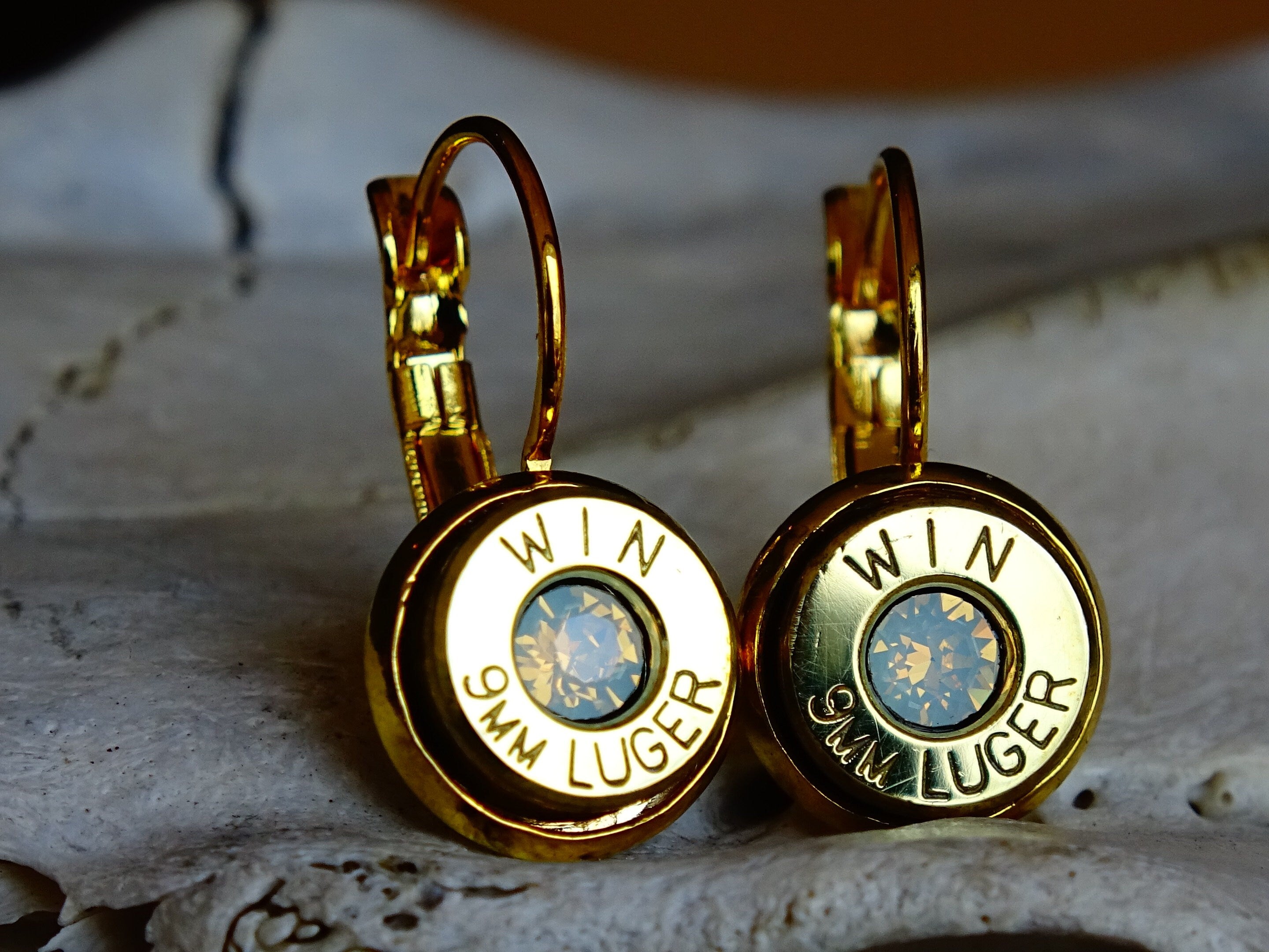 Dangle bullet earrings opal __etsy:2254220964