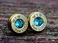 Earrings aqua marine bullet