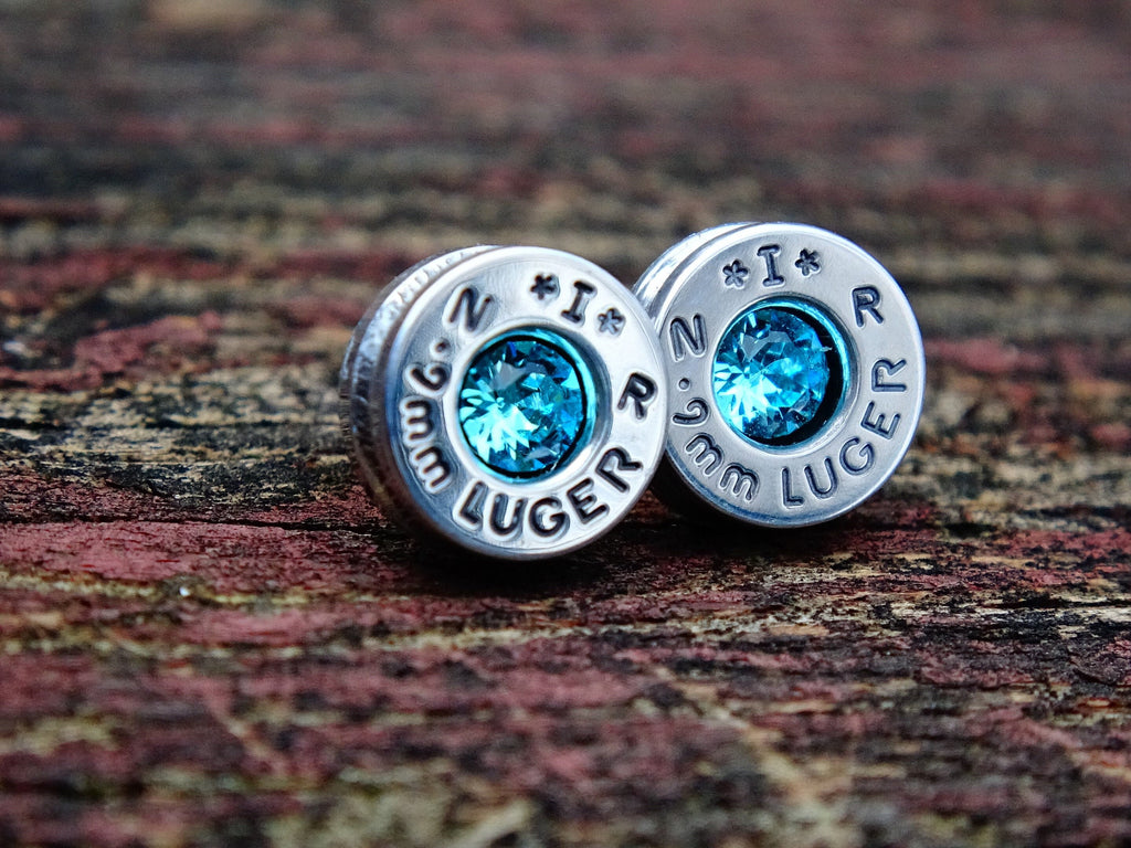 Earrings aqua marine bullet __etsy:2245271902