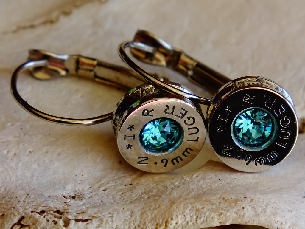 Earrings aqua marine bullet __etsy:1953247208