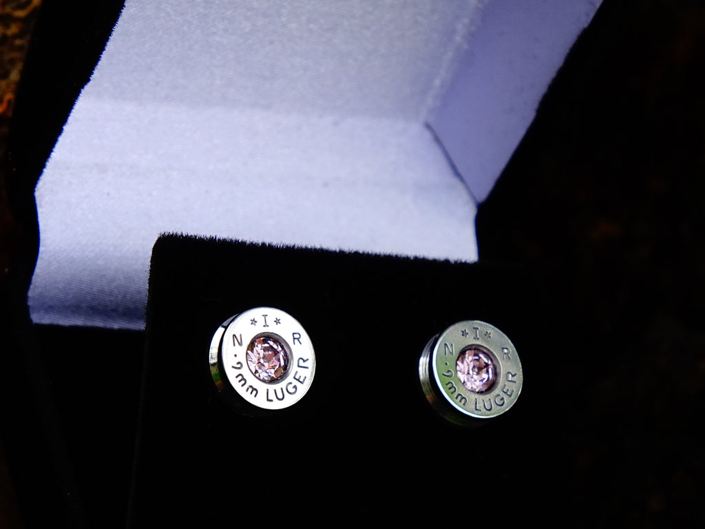 Earrings bullet silver night __etsy:1946126304