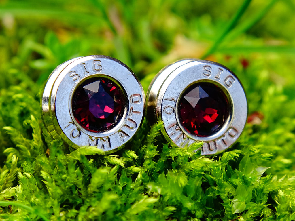Earrings burgundy bullet
