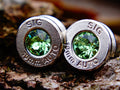 Earrings peridot bullet