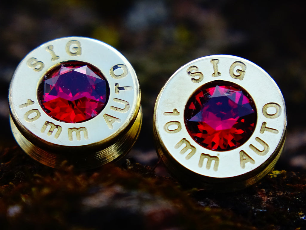 Earrings ruby bullet