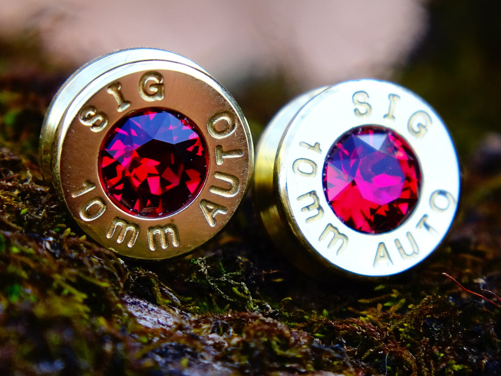 Earrings ruby bullet