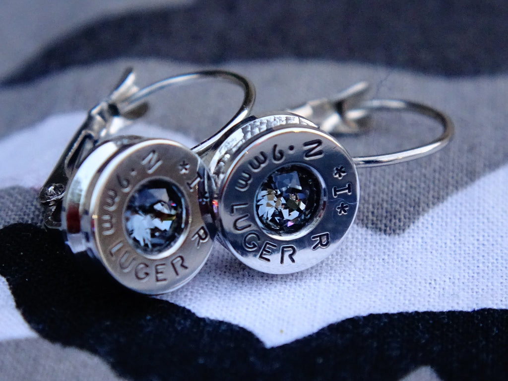 Earrings silver night bullet __etsy:2001134239