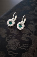 Emerald 9mm Bullet French Clip Earrings __etsy:1971518659