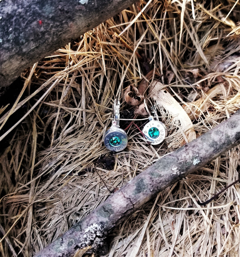 Emerald 9mm Bullet French Clip Earrings __etsy:1923973310