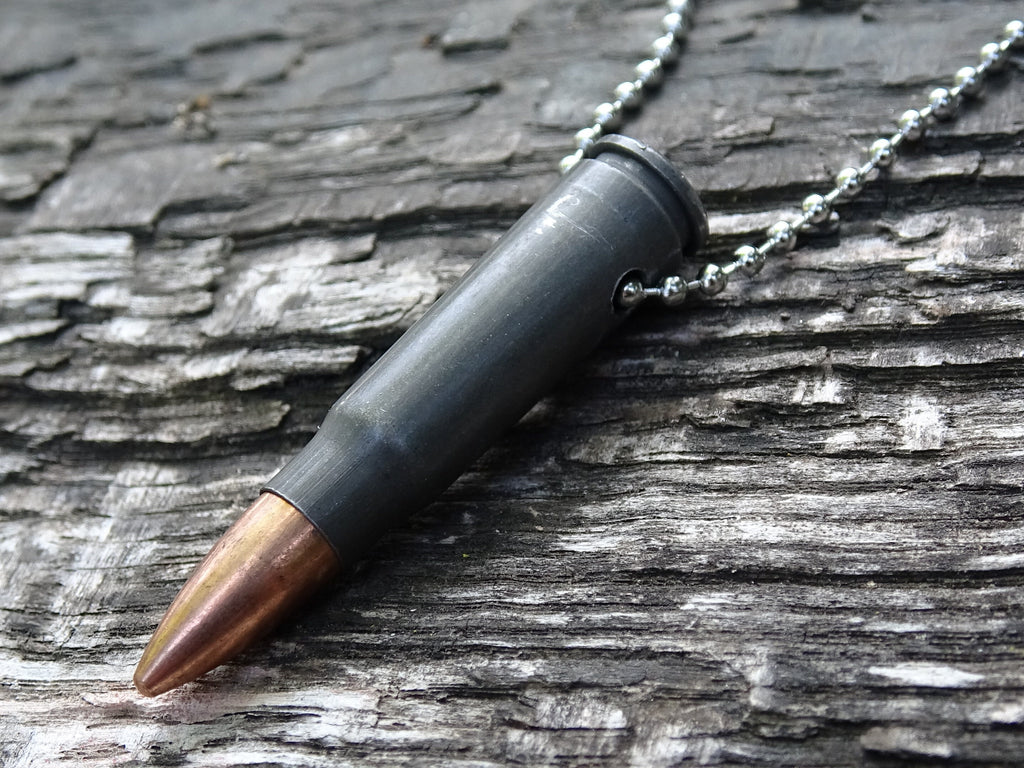 Fallout .223 raider Bullet Necklace steel 55gn FMJ __etsy:5016106260