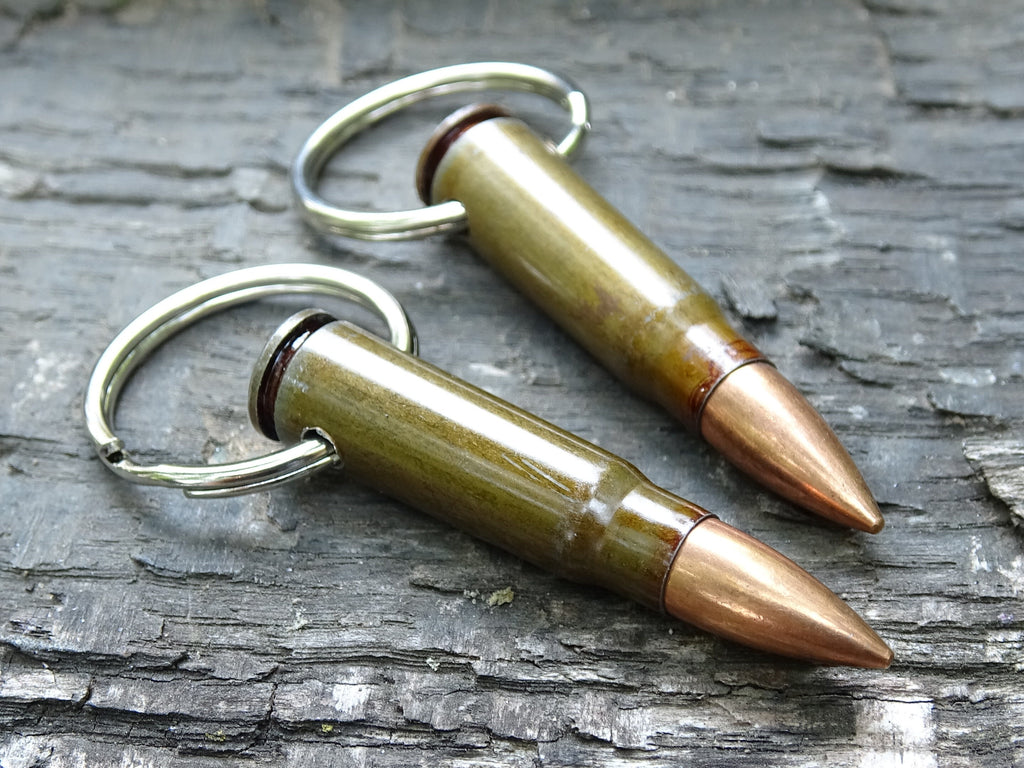 Fallout 7.62x39 AK-47 Bullet steel Keychain Soviet set of two __etsy:5063866201