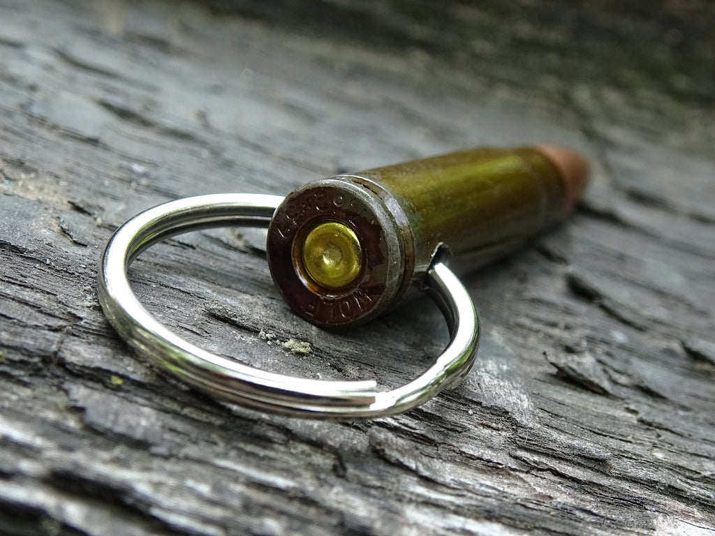 Fallout 7.62x39 AK-47 Bullet steel Keychain Soviet set of two __etsy:5015638214
