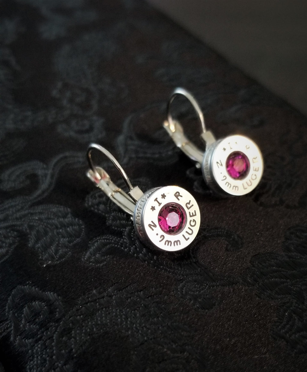 Fuschia 9mm Bullet French Clip Earrings __etsy:1971845753