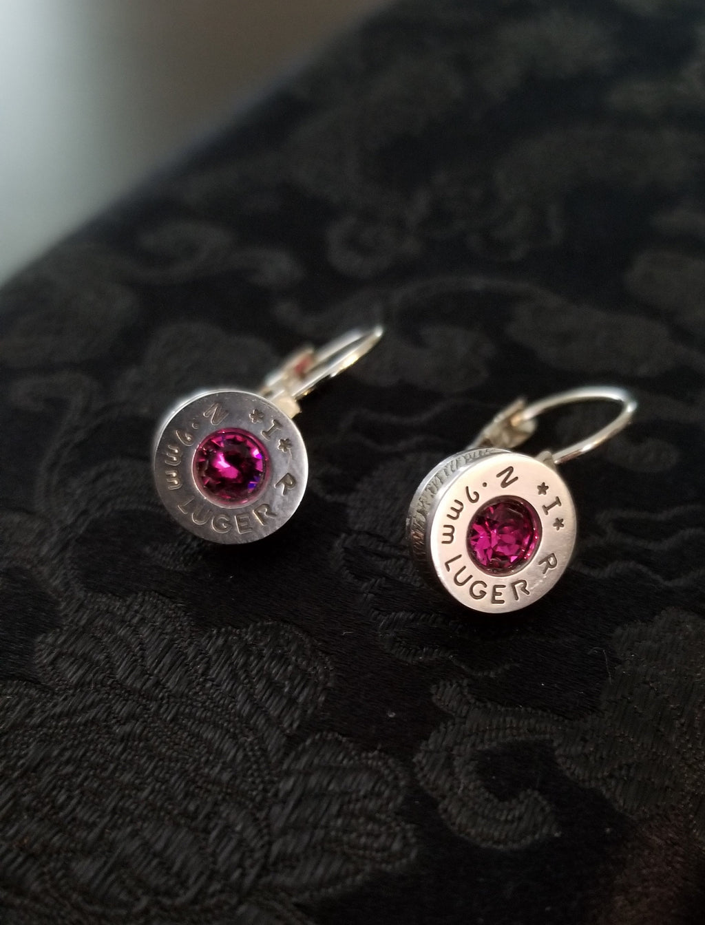 Fuschia 9mm Bullet French Clip Earrings __etsy:1924301948
