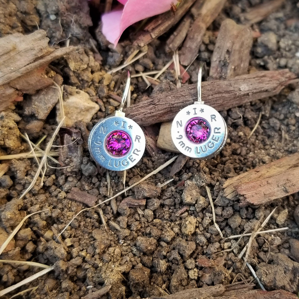 Fuschia 9mm Bullet French Clip Earrings __etsy:1971845591