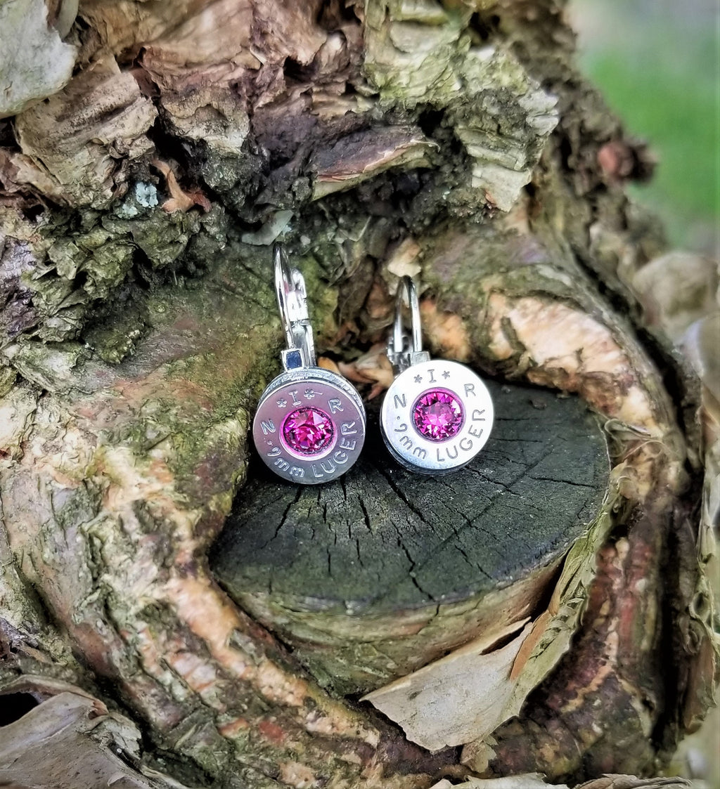 Fuschia 9mm Bullet French Clip Earrings __etsy:1971845651