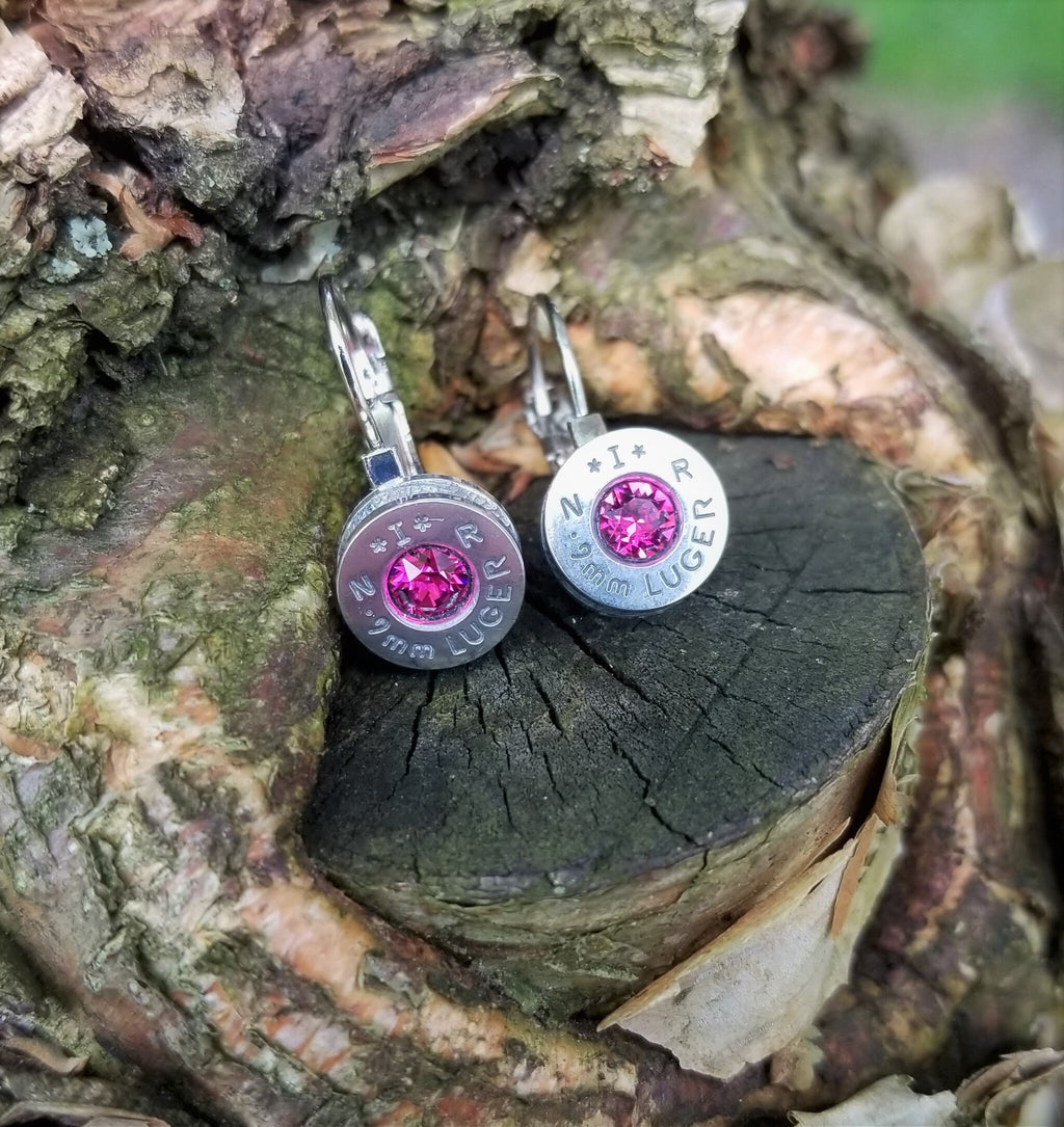 Fuschia 9mm Bullet French Clip Earrings __etsy:1971845719
