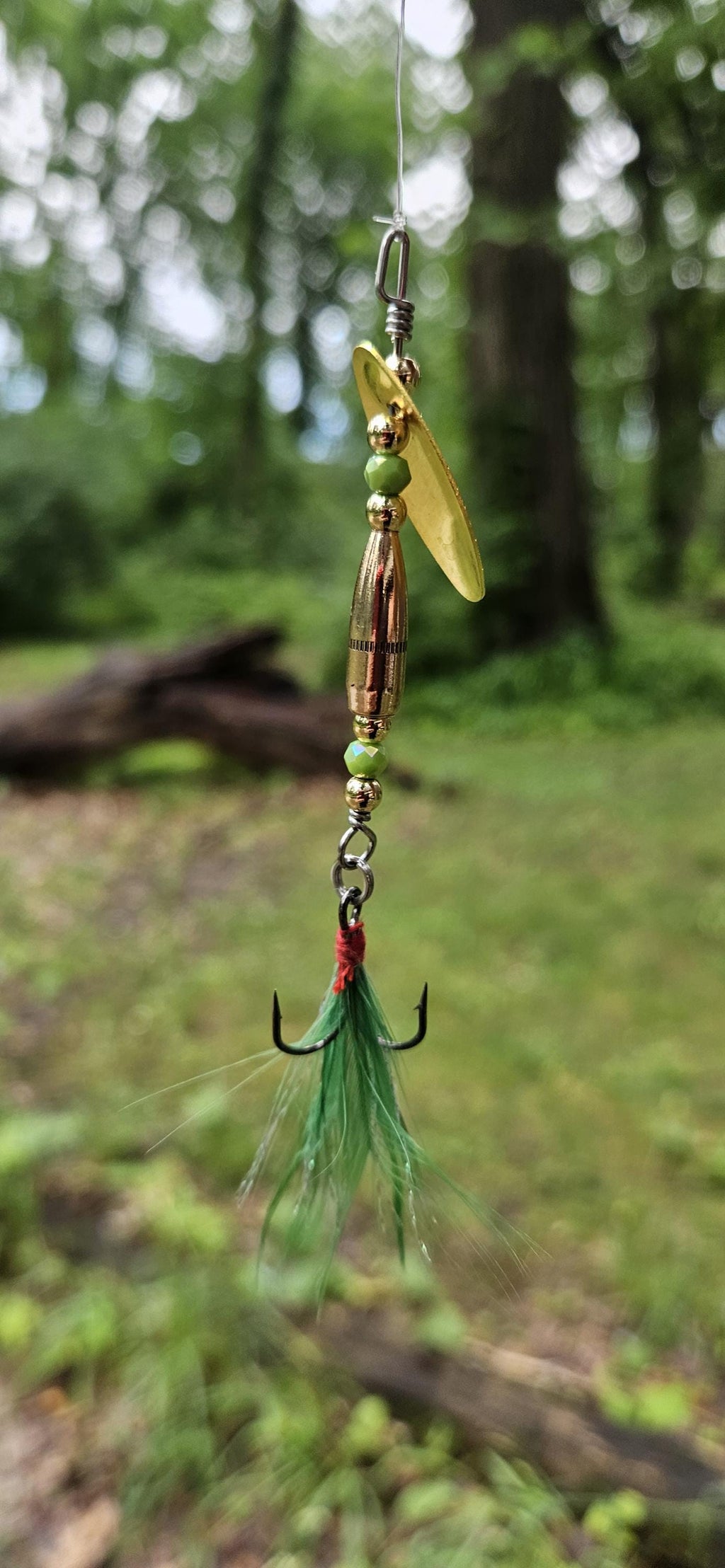 James Henry Bullet Fishing Lure .223 bullet 14k gold filled bead jade __etsy:8173765817