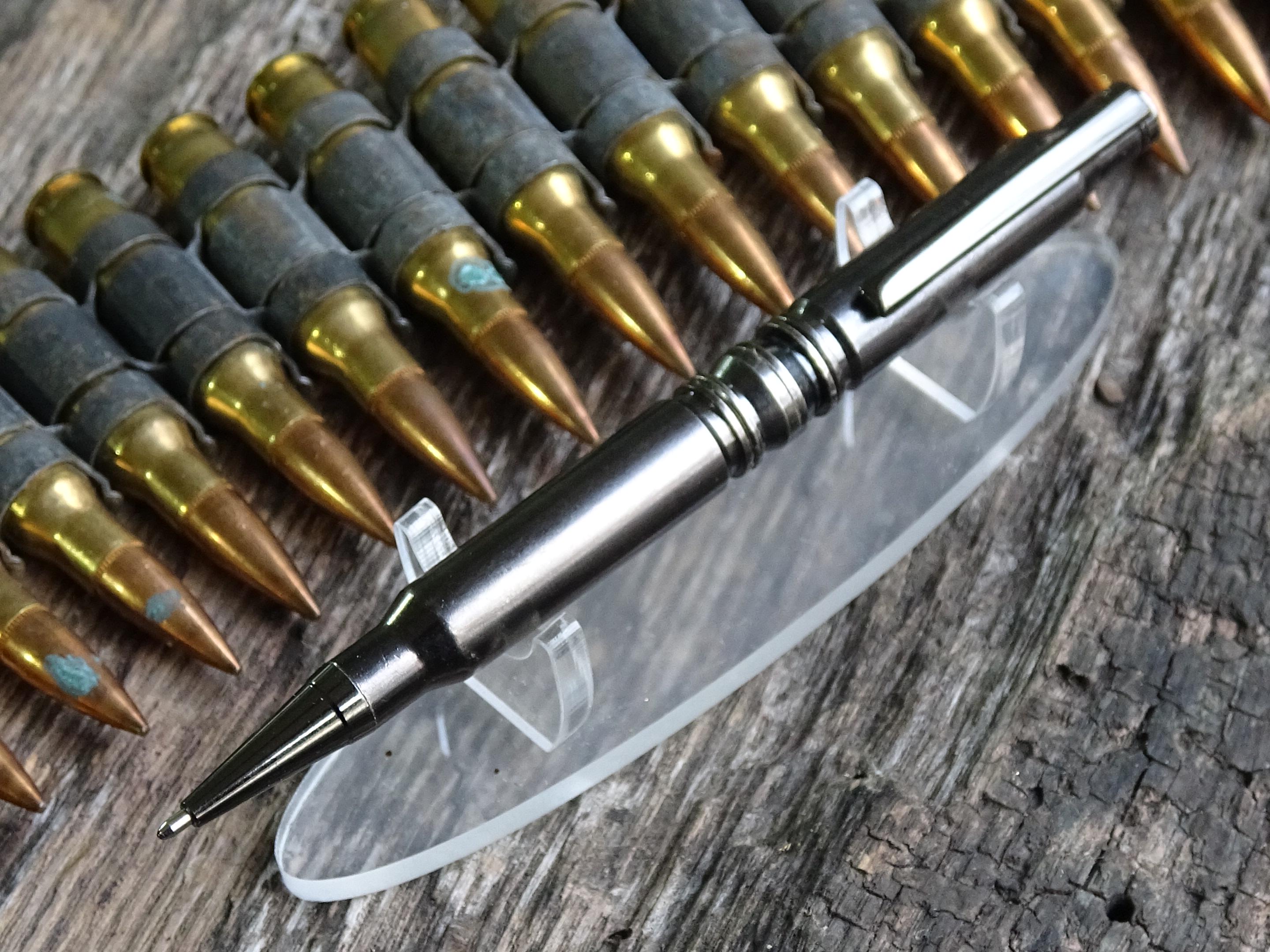 LIMITED EDITION Bullet pen 308 Black gun metal __etsy:6477655581
