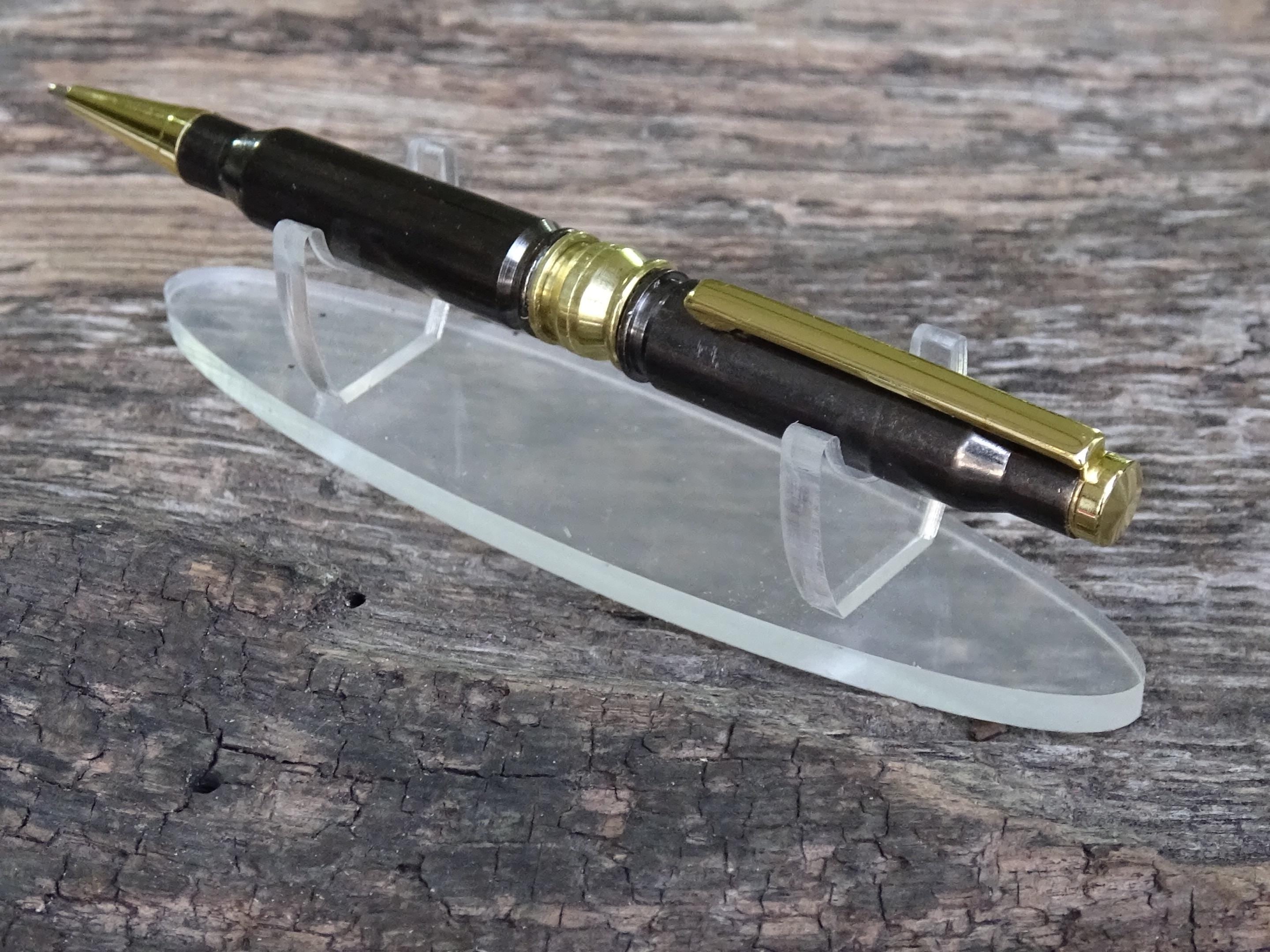 LIMITED EDITION Bullet pen 308 Black gun metal & brass __etsy:6429540566