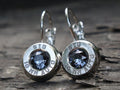 Lever back bullet earrings 10mm auto Silver night __etsy:5105758956