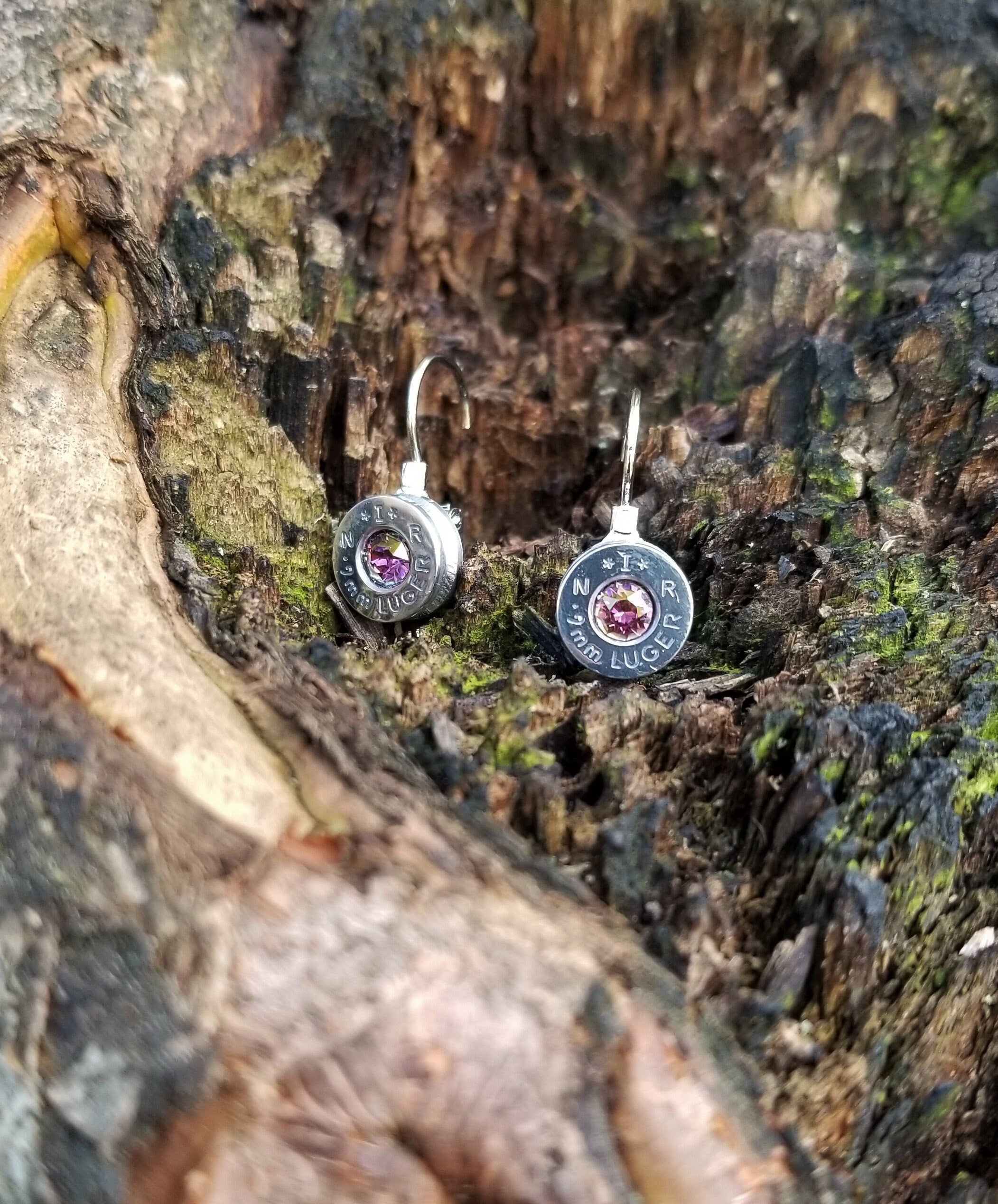 Lilac Shadow 9mm Bullet French Clip Earrings __etsy:1924528774