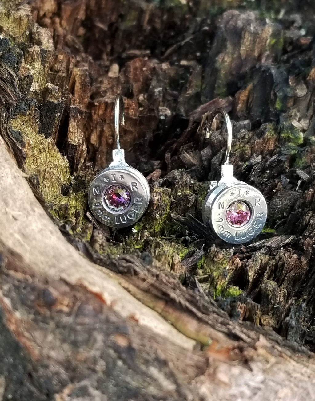 Lilac Shadow 9mm Bullet French Clip Earrings __etsy:1924528854