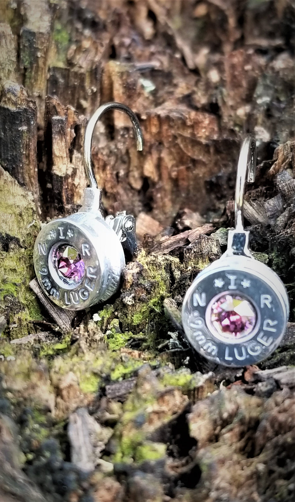 Lilac Shadow 9mm Bullet French Clip Earrings __etsy:1972072753