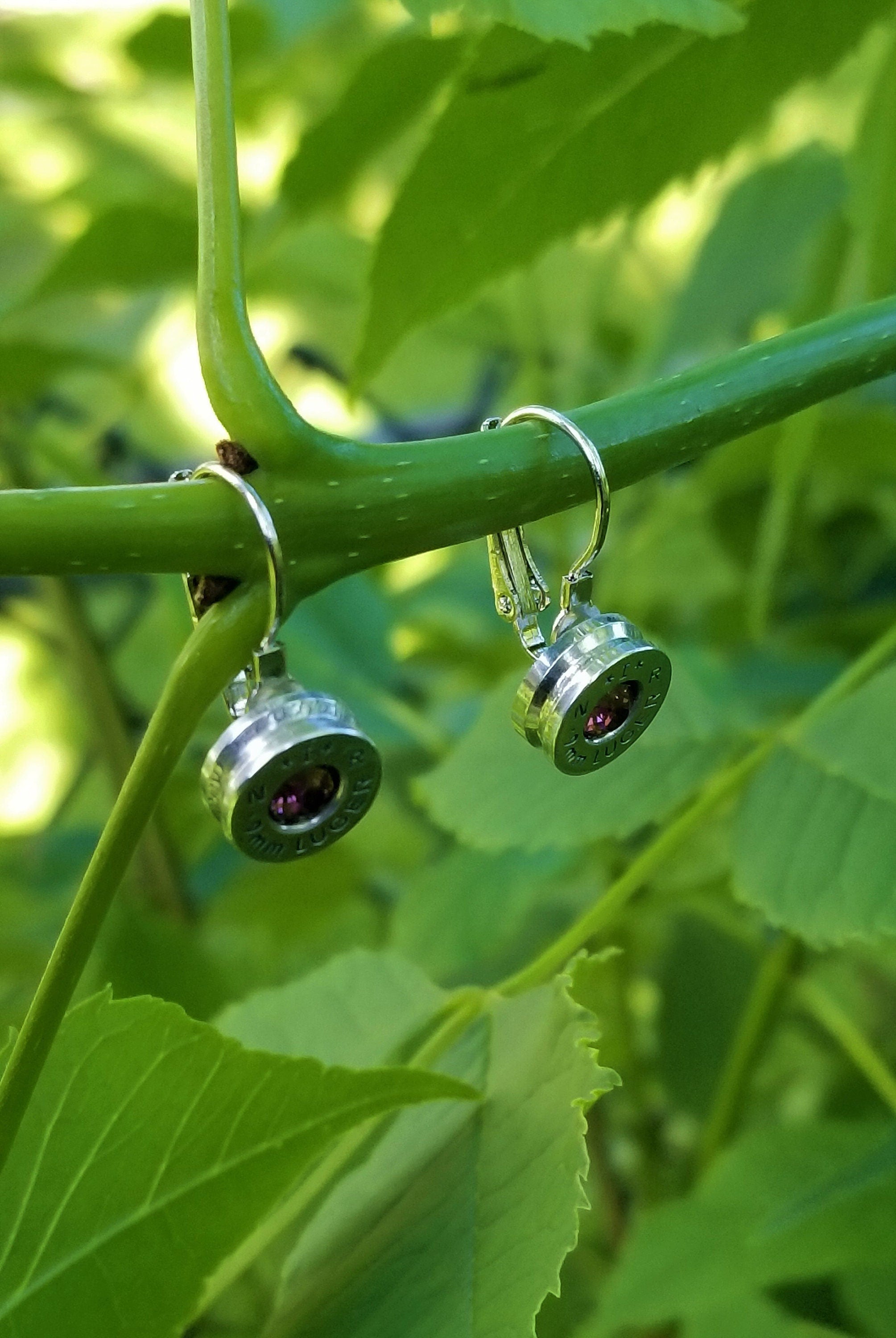 Lilac Shadow 9mm Bullet French Clip Earrings __etsy:1972072849
