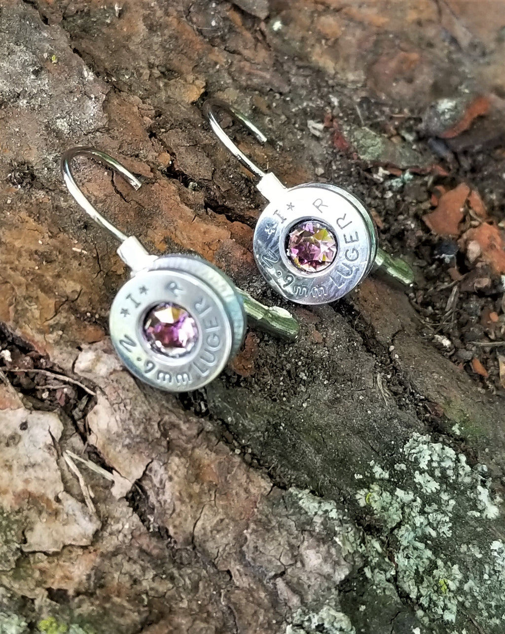 Lilac Shadow 9mm Bullet French Clip Earrings __etsy:1924529214