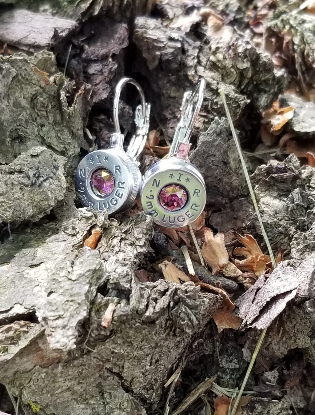 Lilac Shadow 9mm Bullet French Clip Earrings __etsy:1972073113
