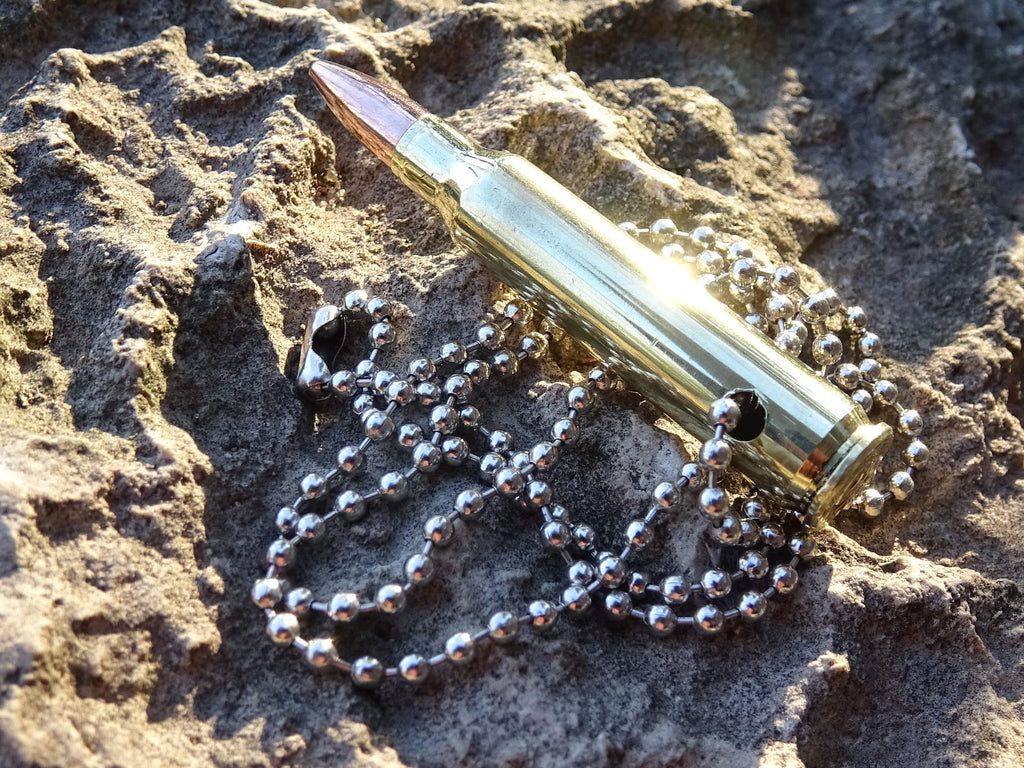 Necklace bullet dog tag chain 5.56