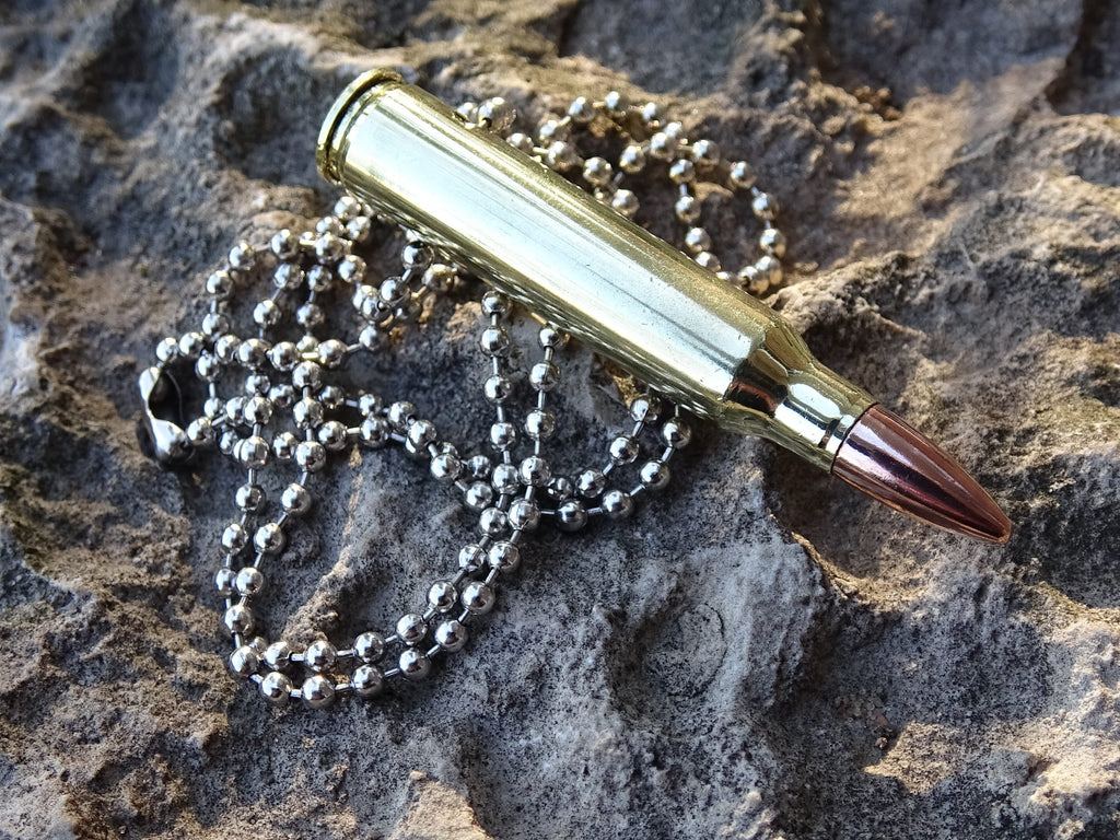 Necklace bullet dog tag chain 5.56