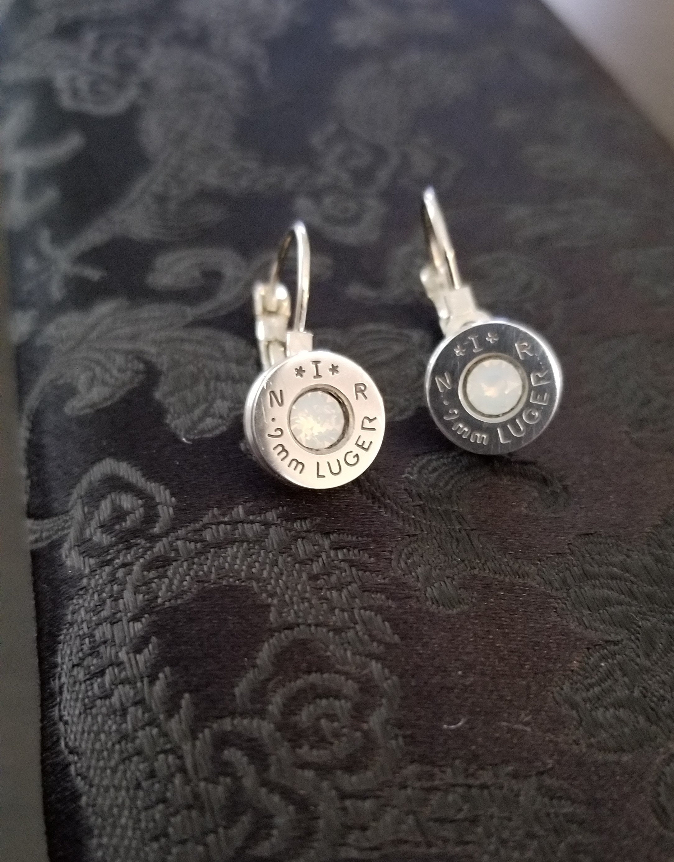 Opal 9mm Bullet French Clip Earrings __etsy:1923987116